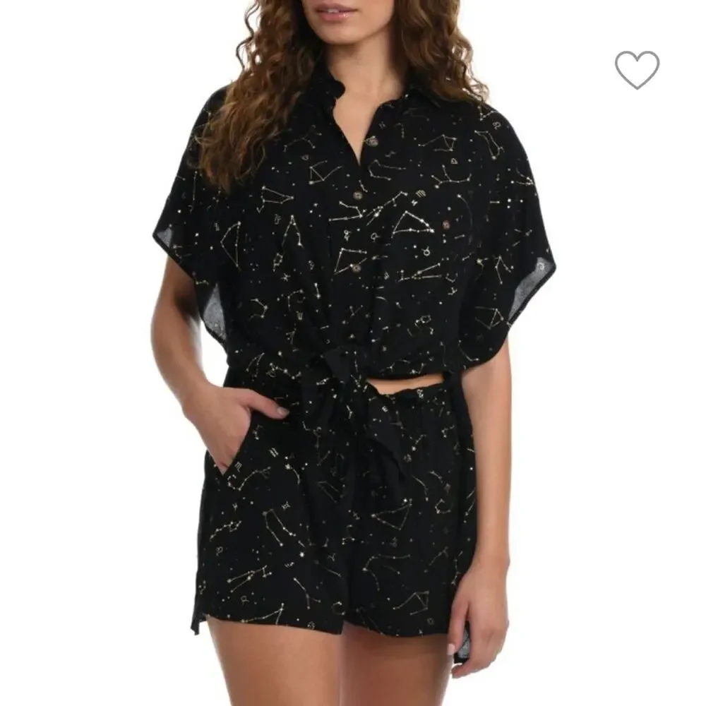 NWT SUNSHINE 79 Graphic Resort Shirt swim cover up zodiac Sz‎ L/XL